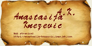Anastasija Knežević vizit kartica